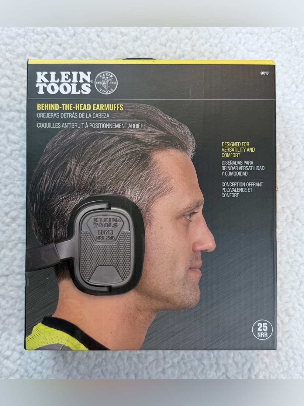 (NIB) KLEIN TOOLS • Black/Orange Behind-the-Head Earmuffs, OS - Picture 5 of 15